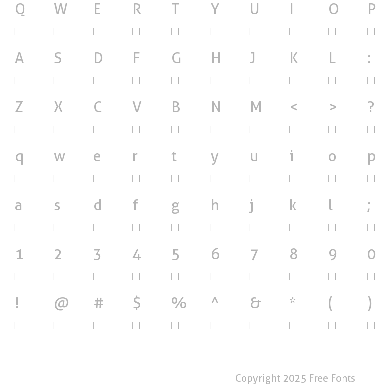 Character Map of NeueHammerUnziale2Alternate Roman