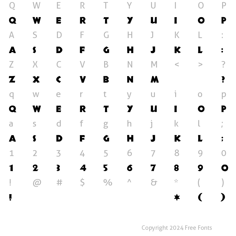 Character Map of Neuland Solid Regular