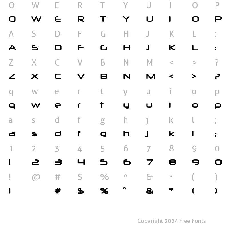 Character Map of Neuropol Bold