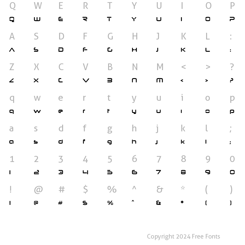 Character Map of Neuropol Nova Bold