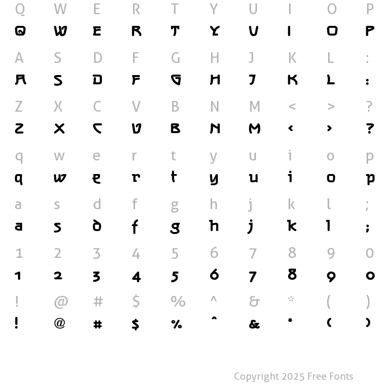 Character Map of NeuseidlerAntiqua LT Std Heavy