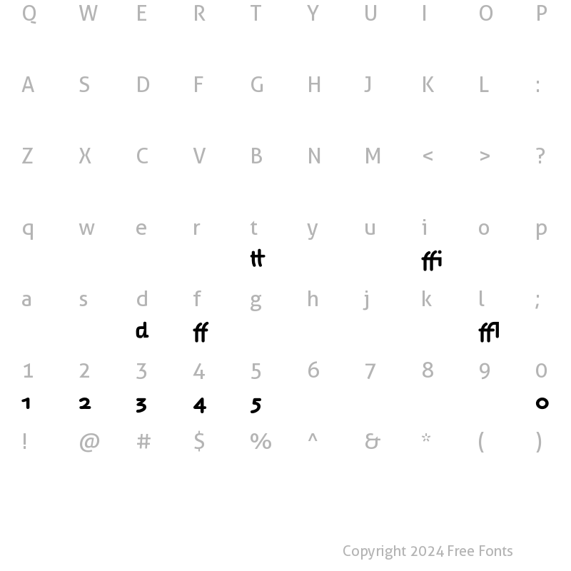 Character Map of NeuseidlerAntiqua LT Std HeavyAlt