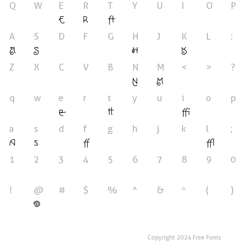 Character Map of NeuseidlerAntiqua LT Std RegularAlt