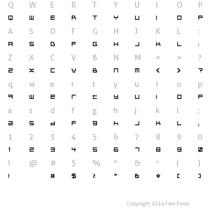 Character Map of Neustyle Regular