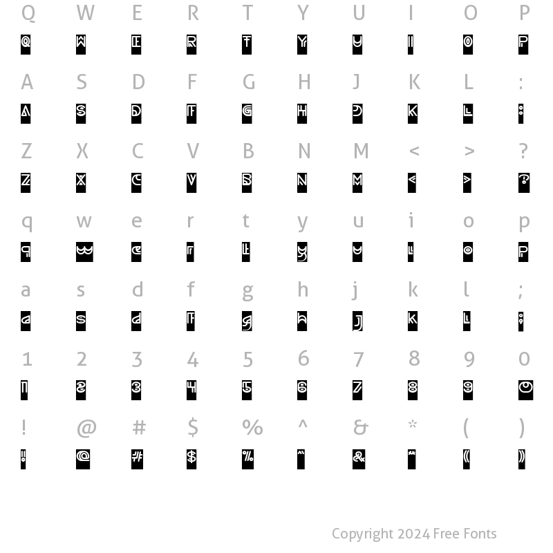 Character Map of NEVER ENDING MAZE-Inverse Regular