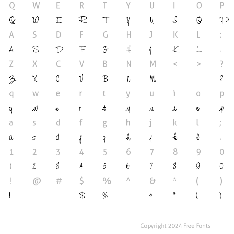 Character Map of NevisionCasualEF Regular