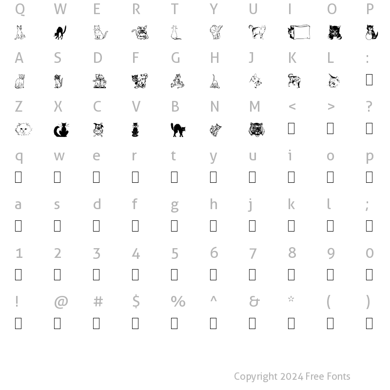 Character Map of New Dingcats Normal