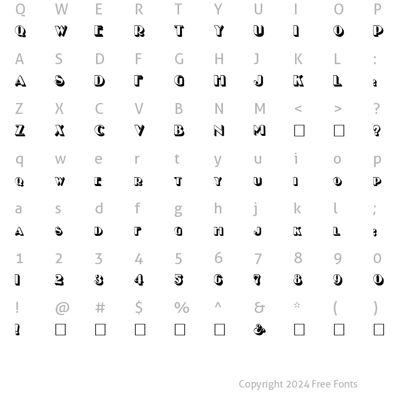 Character Map of New Year Regular