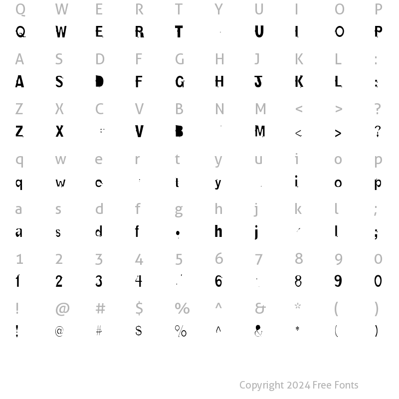 Character Map of NewBold-Light Regular