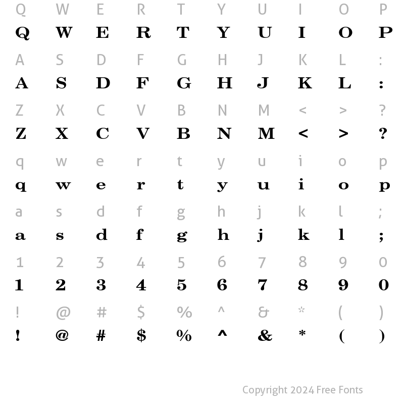 Character Map of NewCenturySch 9 Regular