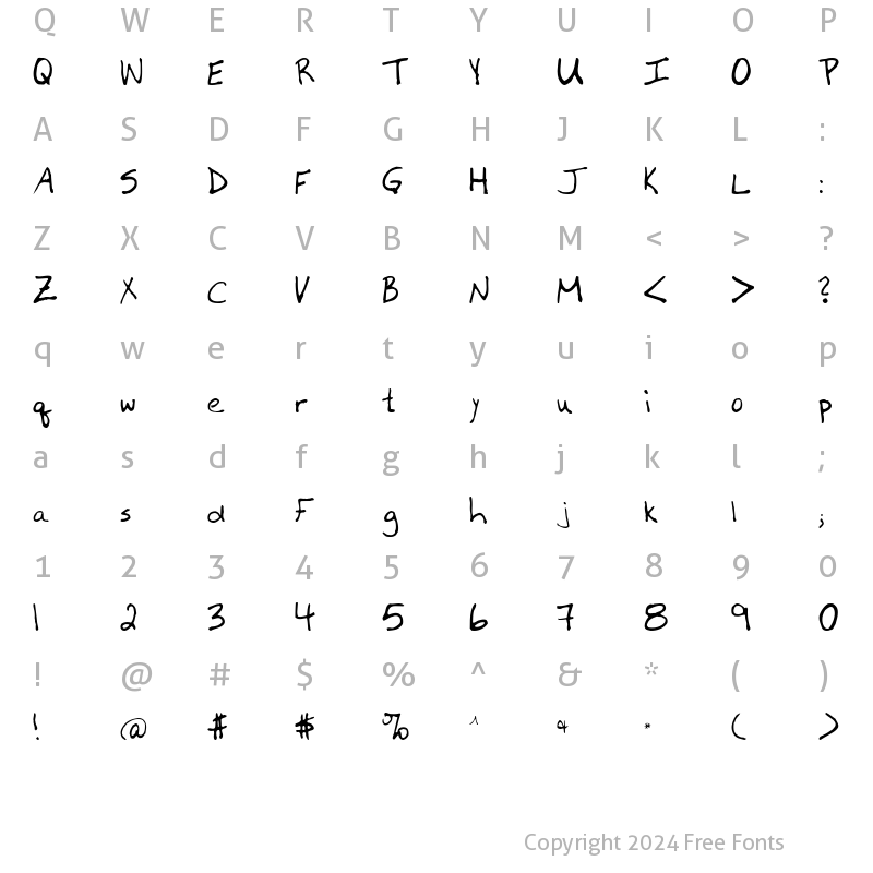 Character Map of Newfie Regular