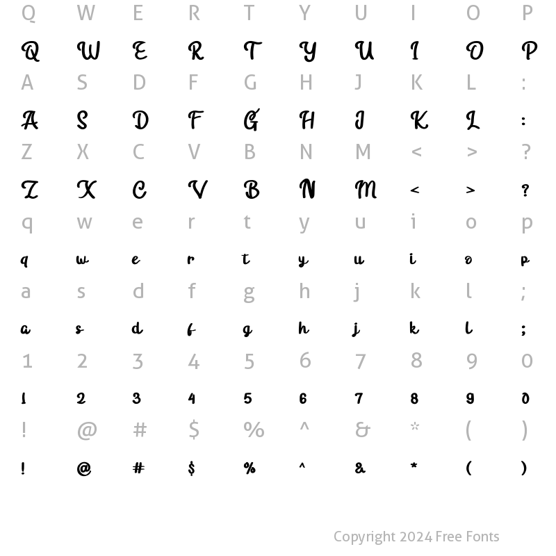 Character Map of Newgate Regular