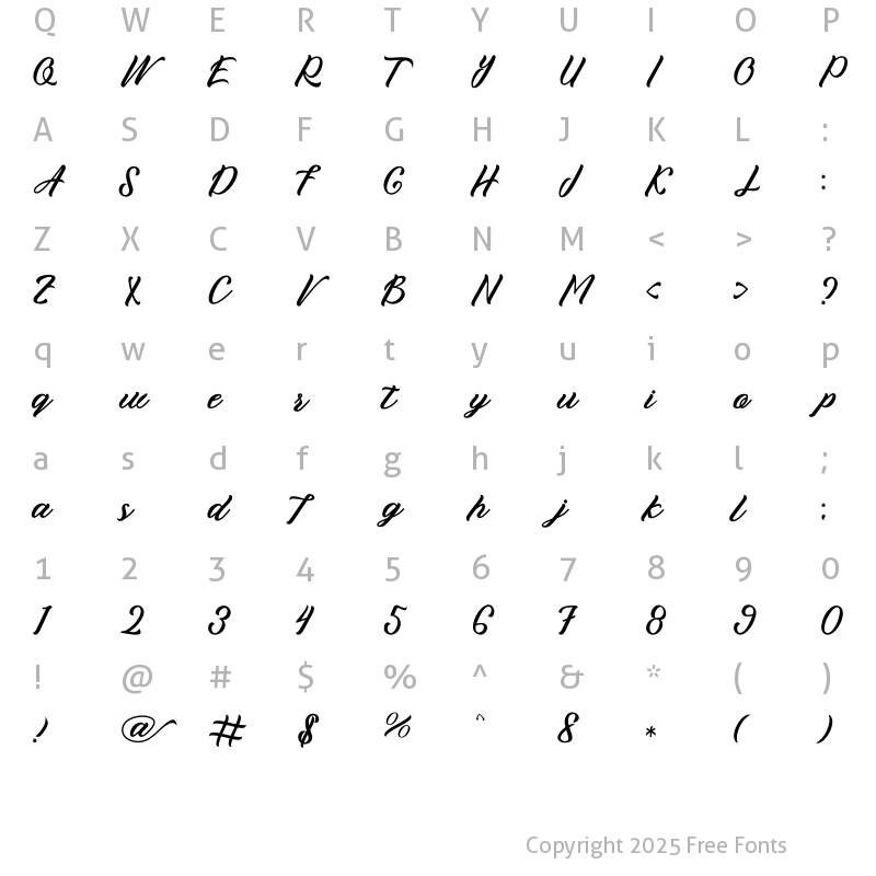 Character Map of News Busu Time Regular