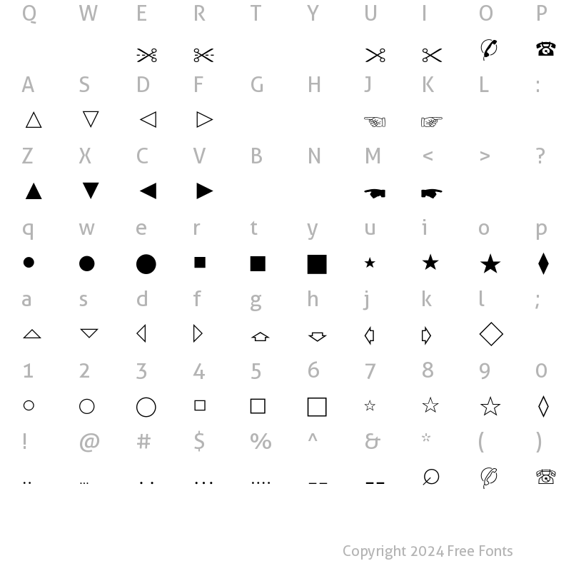 Character Map of Newspaper Pi Regular