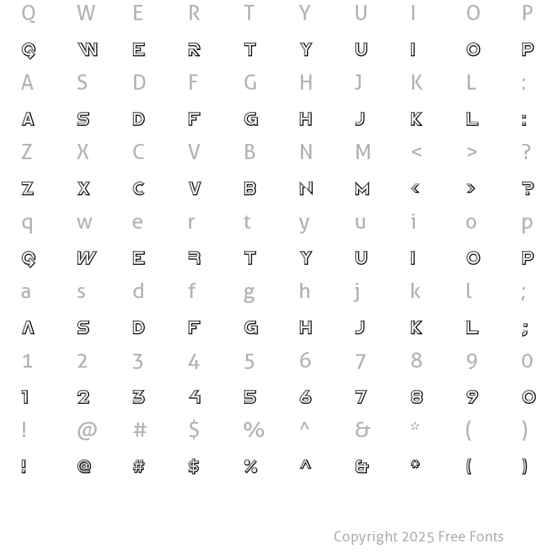 Character Map of NewtronICG Alt Regular