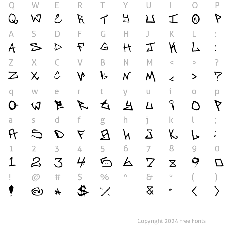 Character Map of NewUnicodeFont Regular