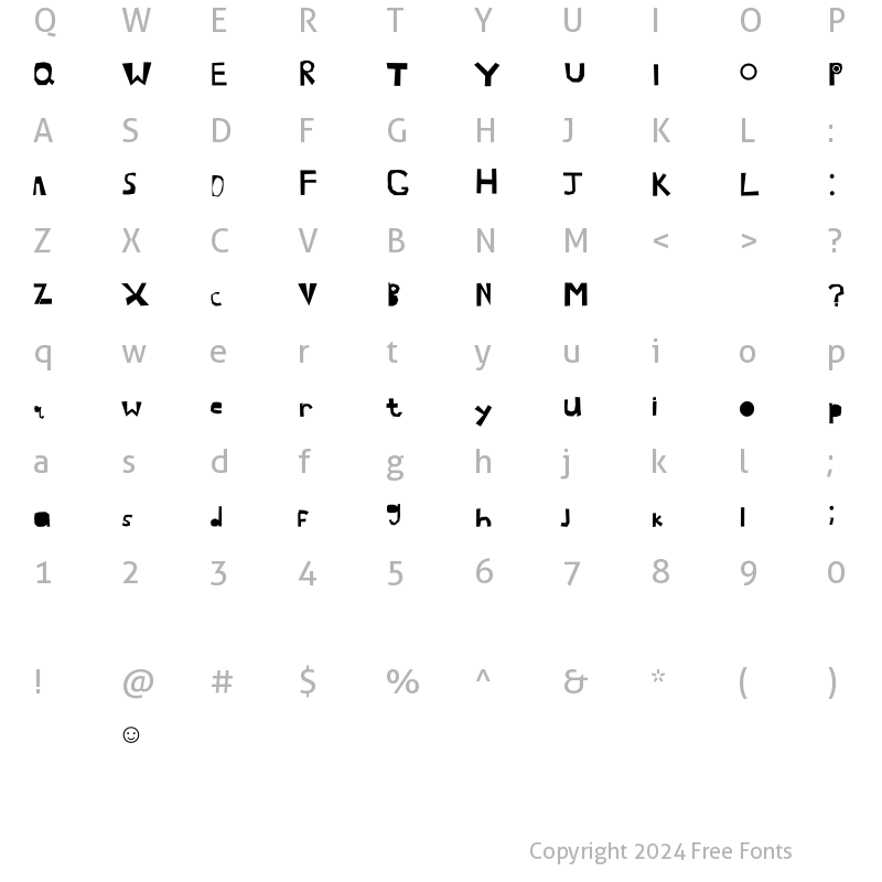 Character Map of NewWGL4Font Regular