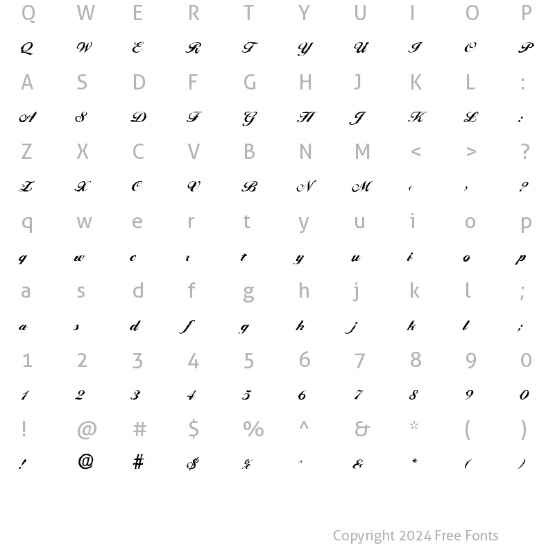 Character Map of NicholasBeckerAntique-ExtraBol d-Regular