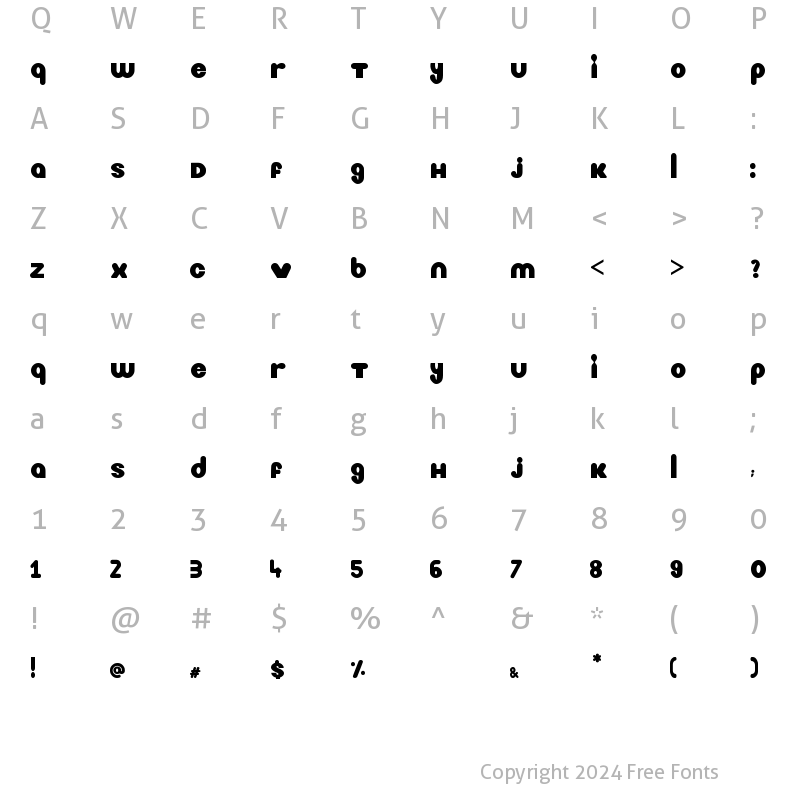 Character Map of nickelodeon Regular