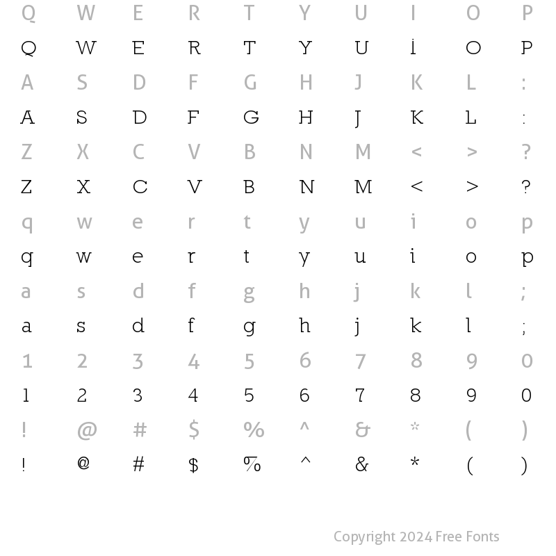 Character Map of Nilland-SmallCaps Regular