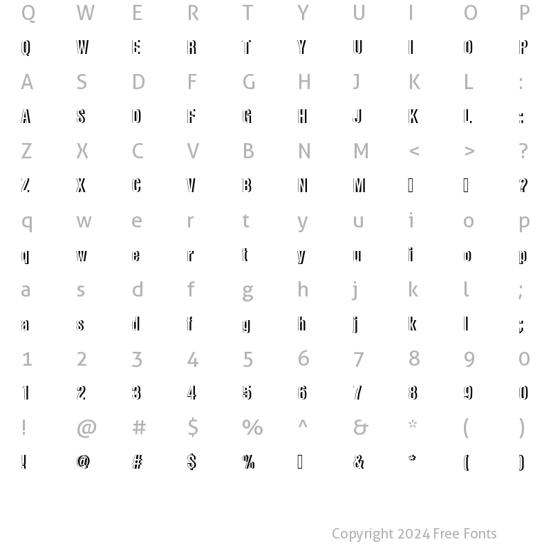 Character Map of NimbusSanDBolConRe1 Regular