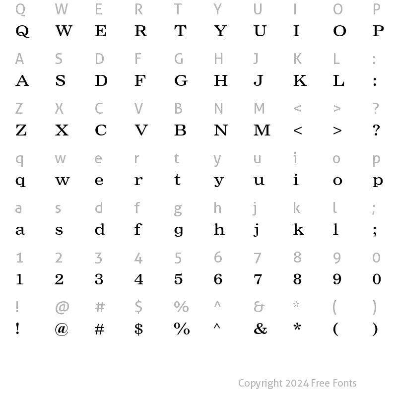 Character Map of Nimrod Small Ads MT Std Regular