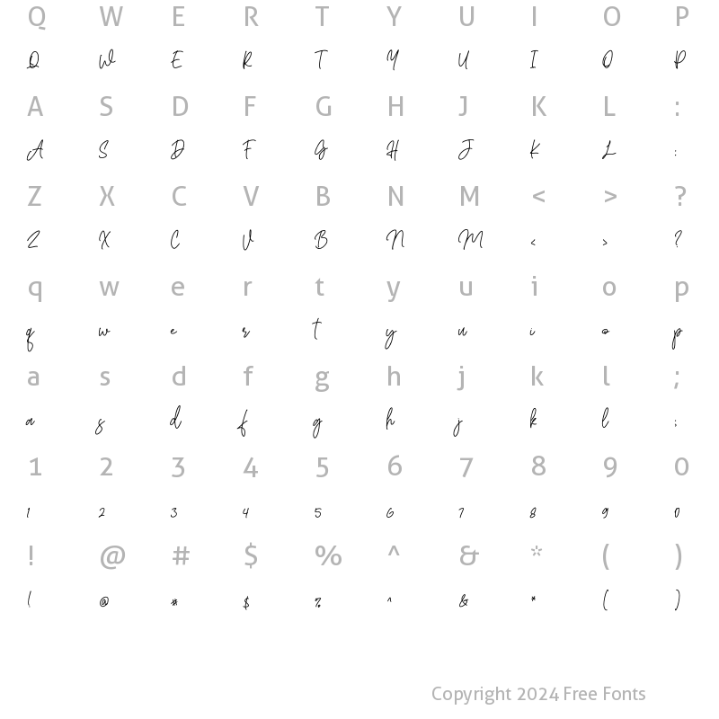 Character Map of Noah Letter Regular