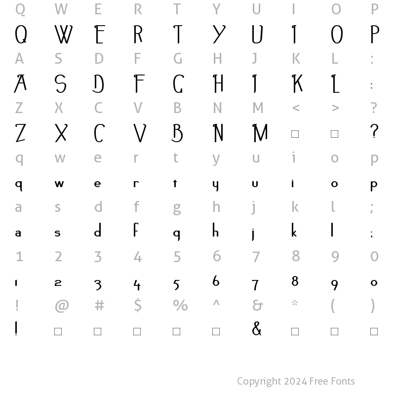 Character Map of Noir-et-Blanc Bold