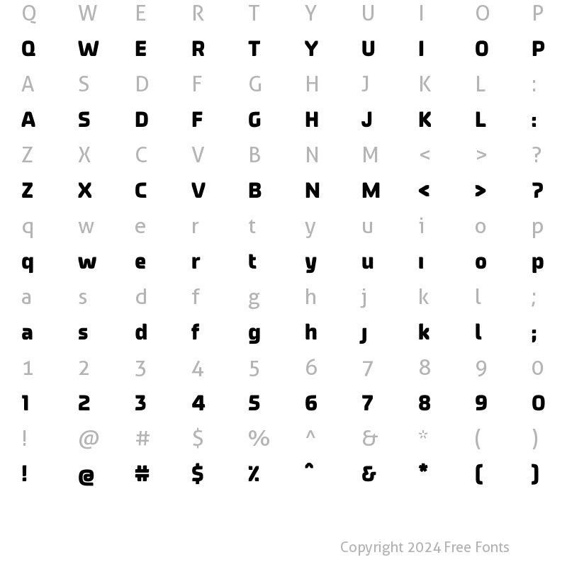 Character Map of Nokia Sans S60 Bold