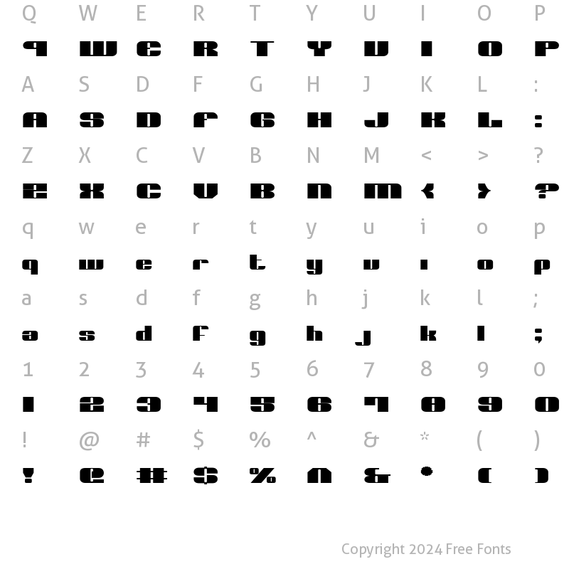 Character Map of Nolo Contendre Expanded Expanded