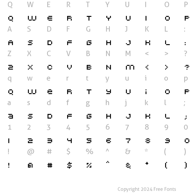 Character Map of Nominal5 Regular