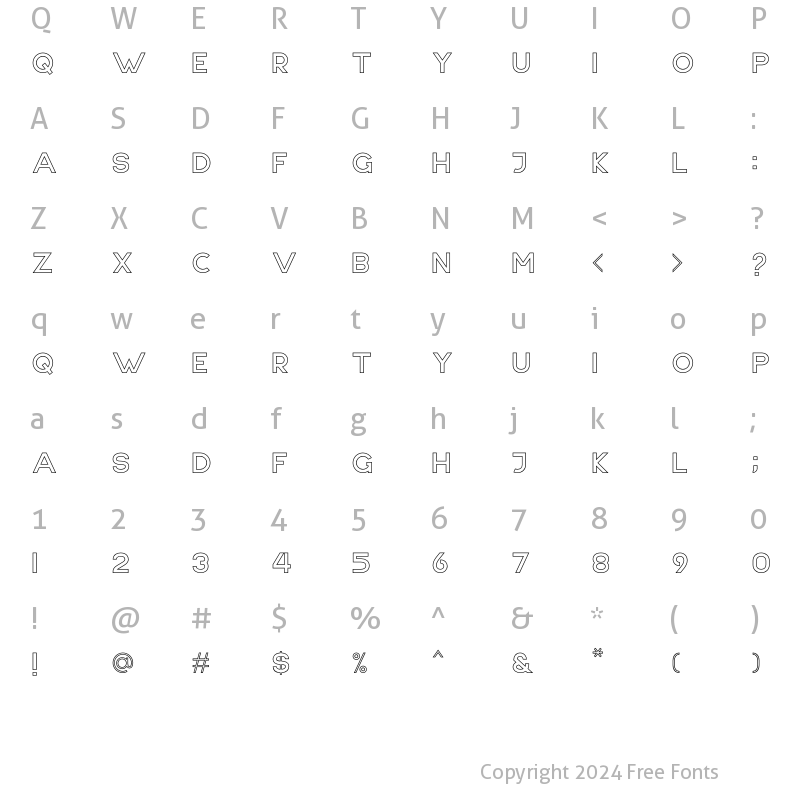 Character Map of NONLOCAL Outline