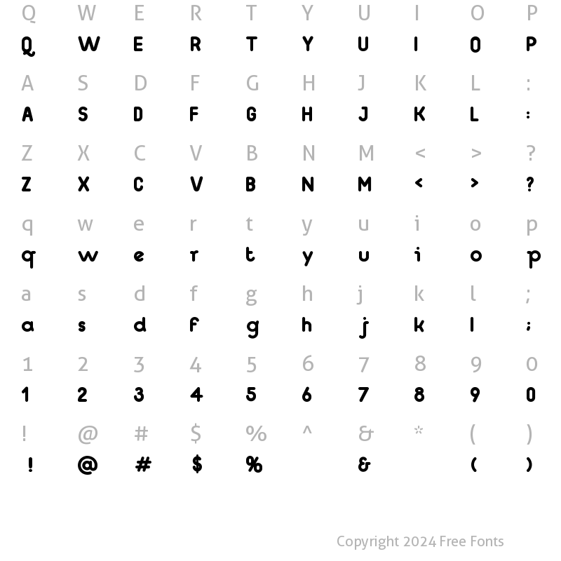 Character Map of Nord Regular