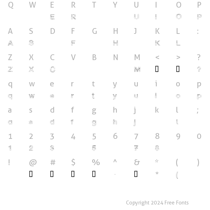 Character Map of Nordspur Regular