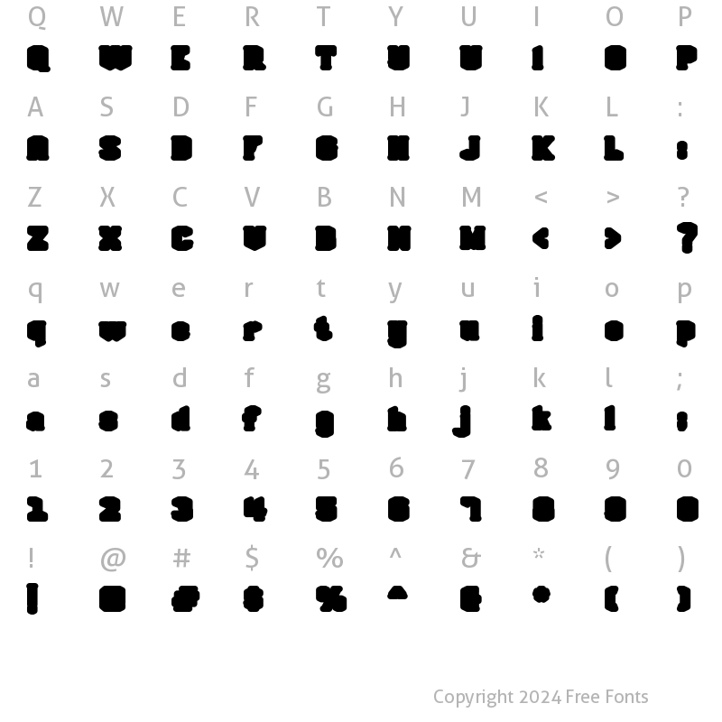 Character Map of Northam Thorne Shadow Regular