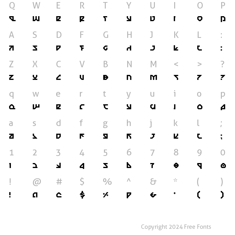 Character Map of Nostromo Regular