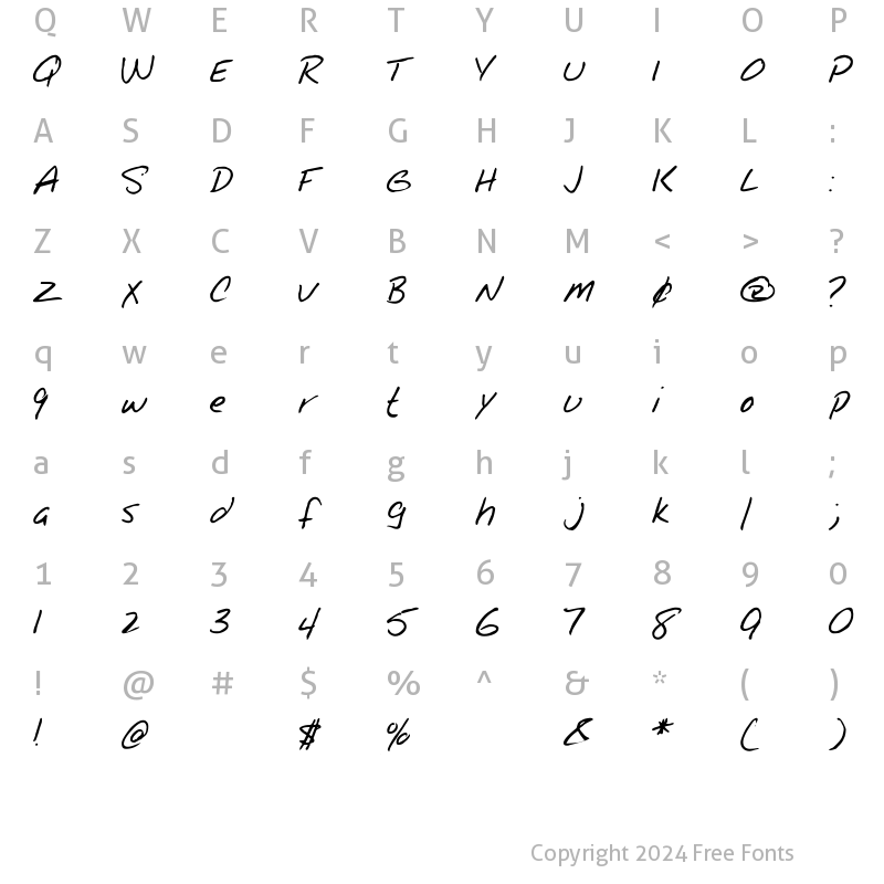 Character Map of Notepad Regular