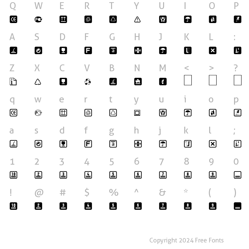 Character Map of Notice Normal