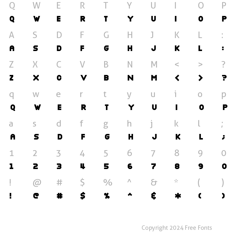 Character Map of NottkeBlack Regular