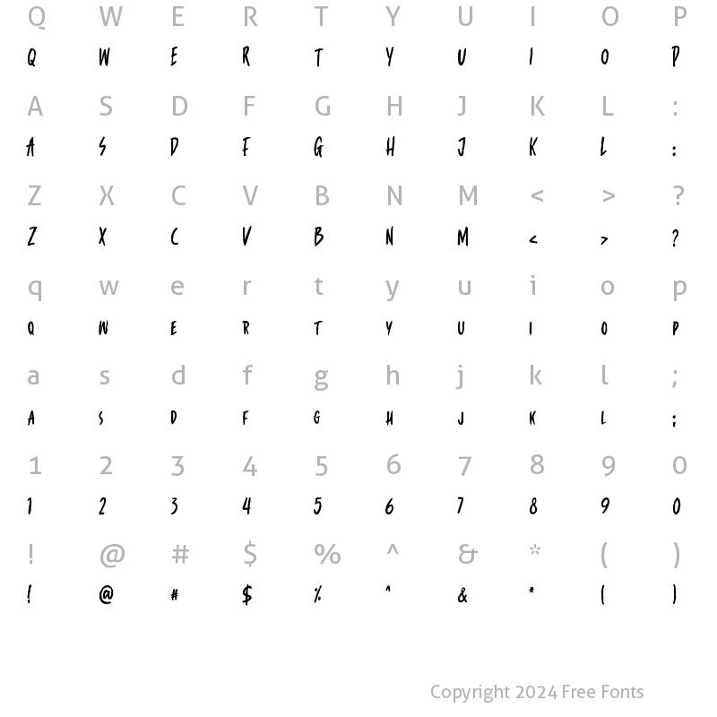 Character Map of NOVELD Regular