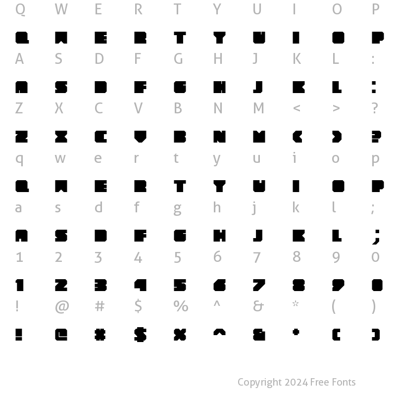 Character Map of Novum ExtraBold