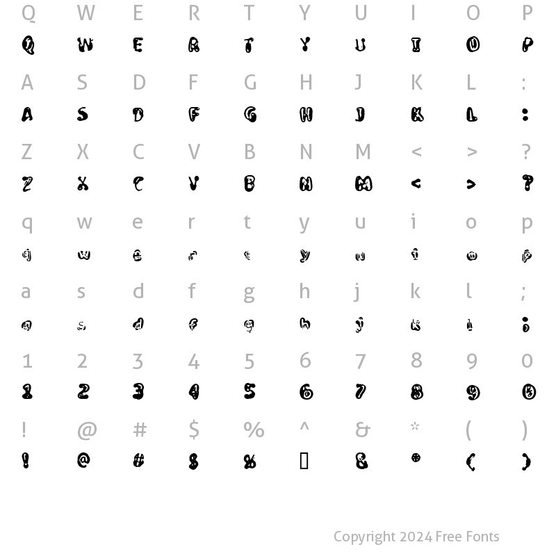 Character Map of Noyes Regular