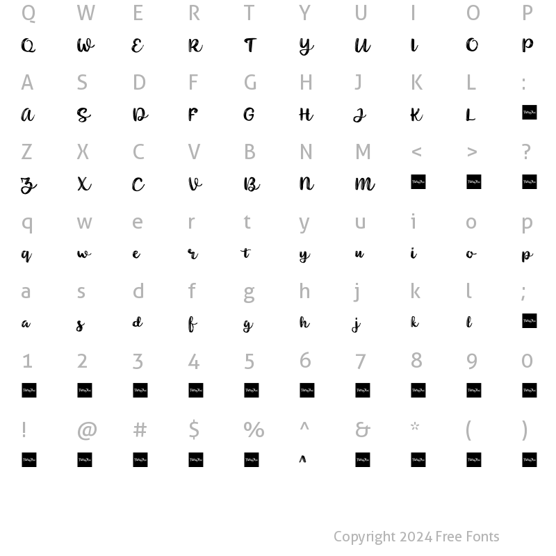 Character Map of Noyram Demo