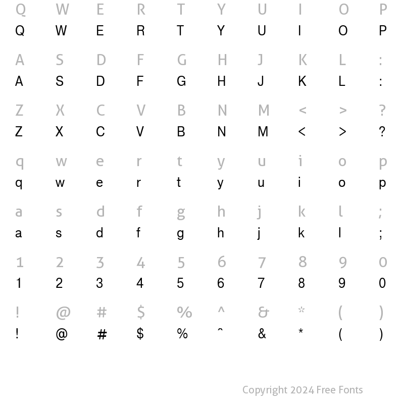 Character Map of NTHelvetica Narrow NormalOblique