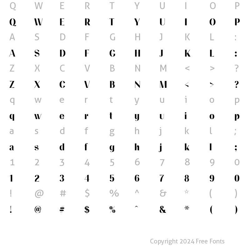 Character Map of NumskillBold Regular