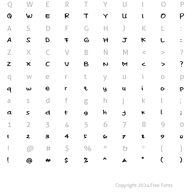 Character Map of Nutara Regular