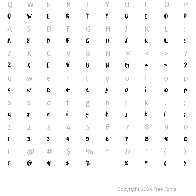 Character Map of Oatmeal Regular