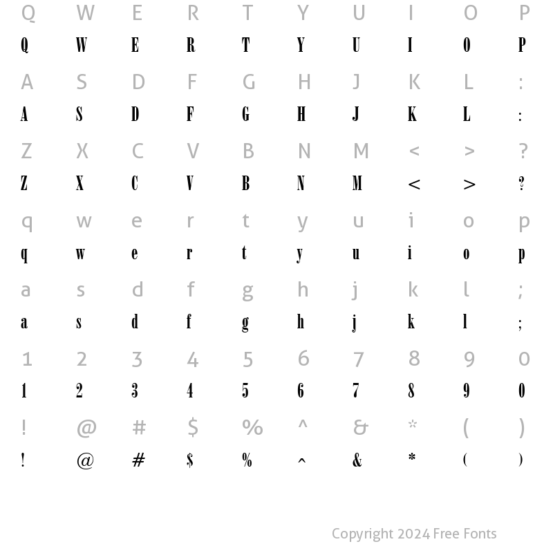 Character Map of Obelisk Regular