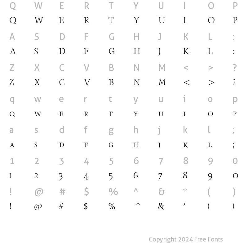 Character Map of ObeliskLtSCITC TT Regular