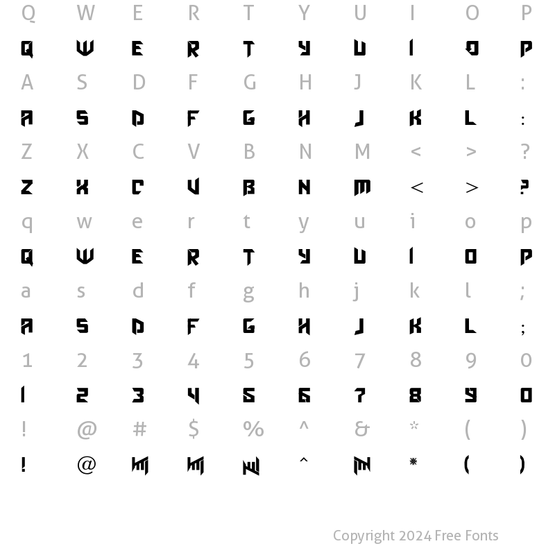 Character Map of ObitaemOstrov Regular